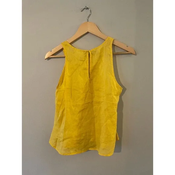 Mave Anthropologie Yellow Linen Tank Top - Picture 3 of 4